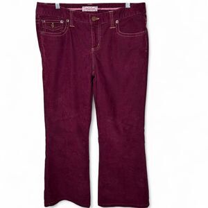 vintage Y2K 2000s retro  Aeropostale Burgundy corduroy flare pants